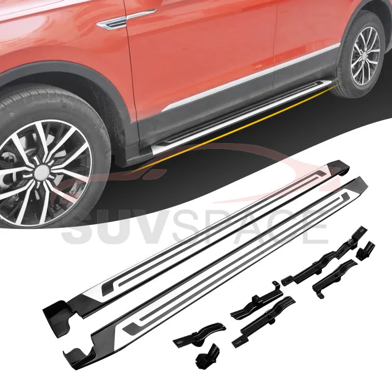 Алюминий подходит для VW Tiguan L LWB 2017 2018 2019 2020 боковая ступенчатая Беговая доска Nerf Bar