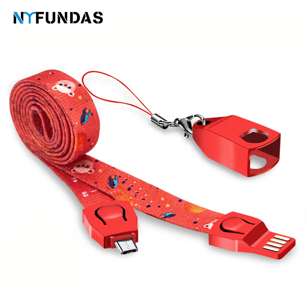 

NYFundas Sync Data Charger Charging Cord For iPhone 6 7 8 Plus XS MAX X XR iPad Cable KeyChain Portable Micro Type-c Cable Wire