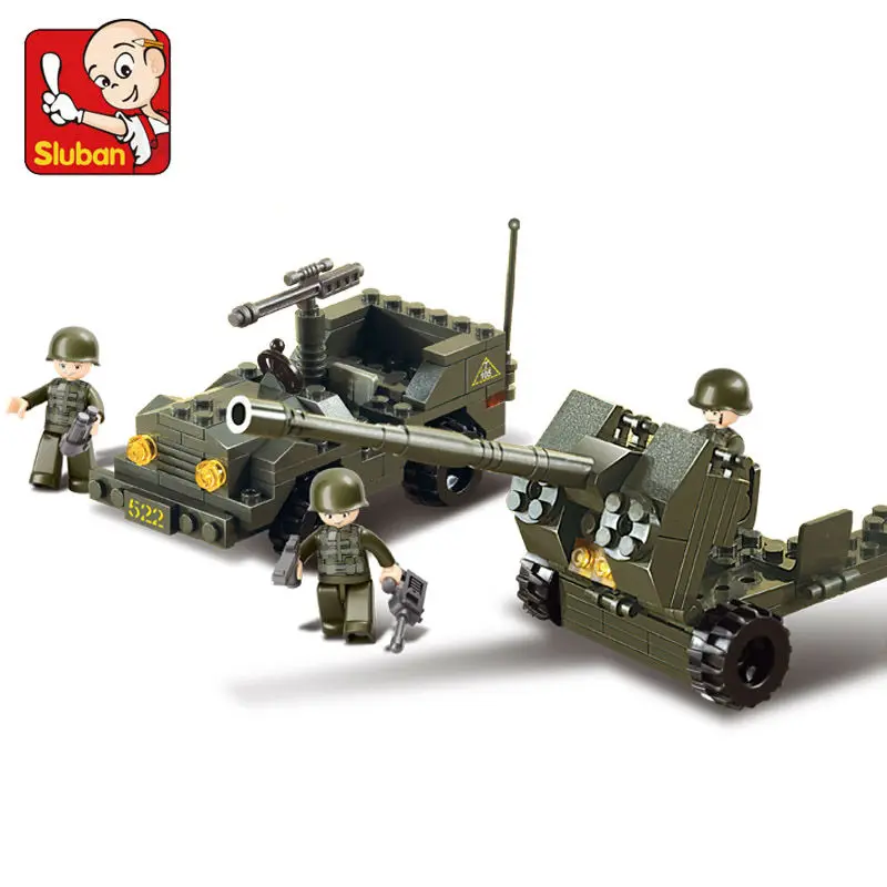 

Sluban Model Toy B5900 138pcs Military Guns Tank Model Building Kits Toys Hobbies Building Model Blocks