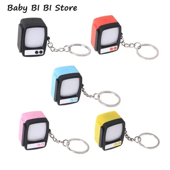 

Creative Television LED Keychain Key Holder Mini TV Sound Light Up Decor Gift
