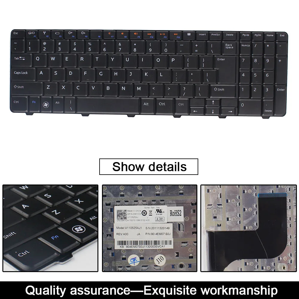 

New Genuine Keyboard For Dell Inspiron M5010 N5010 Laptops 9GT99 3 months Warranty,Free Shipping