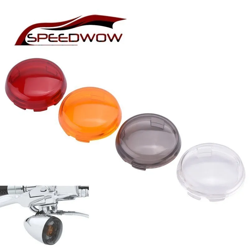 

SPEEDWOW 2PCS Turn Signal Light Indicator Lens Cover For Harley Dyna Softail Electra Glide Road King Sportster 883