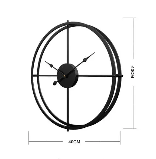40 см большие бесшумные настенные часы современный дизайн часы домашний декор офис Европейский стиль подвесные настенные часы с таймером современный дизайн