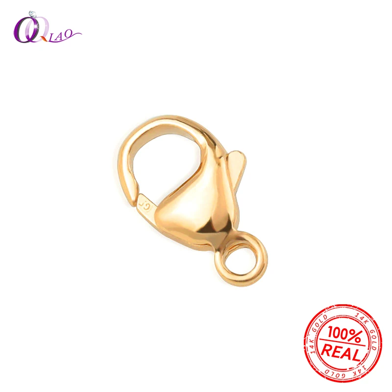 

1 PCS 4.8X9MM 6X11MM 7X13MM 14K gold filled Lobster Clasps hooks 14K GOLD buckles Jewelry Findings Necklace Bracelet Making DIY