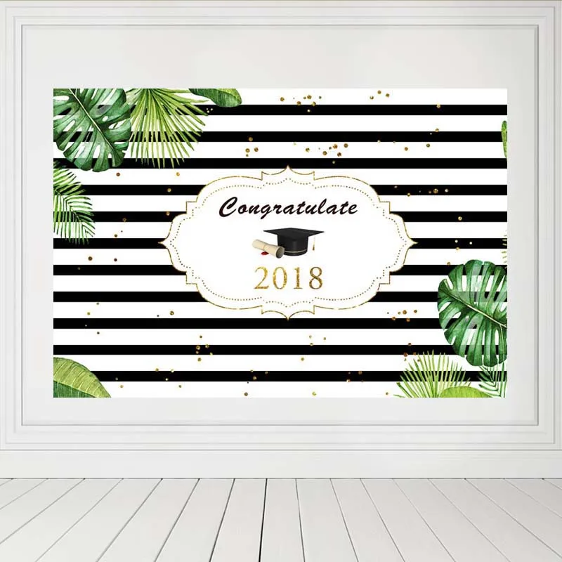 7x5f black white stripes congratulate graduate graduation class 2018 congratulate a graduate