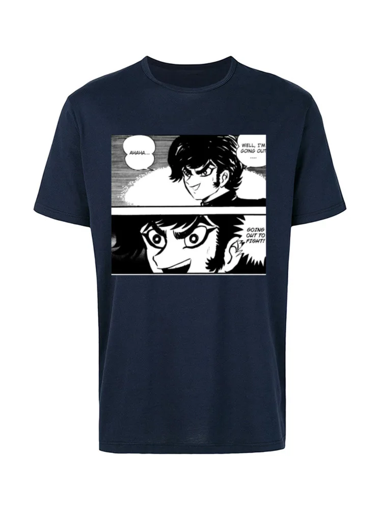 Футболки Devilman с рисунком манги для молодых людей топы и футболки из 100% хлопка