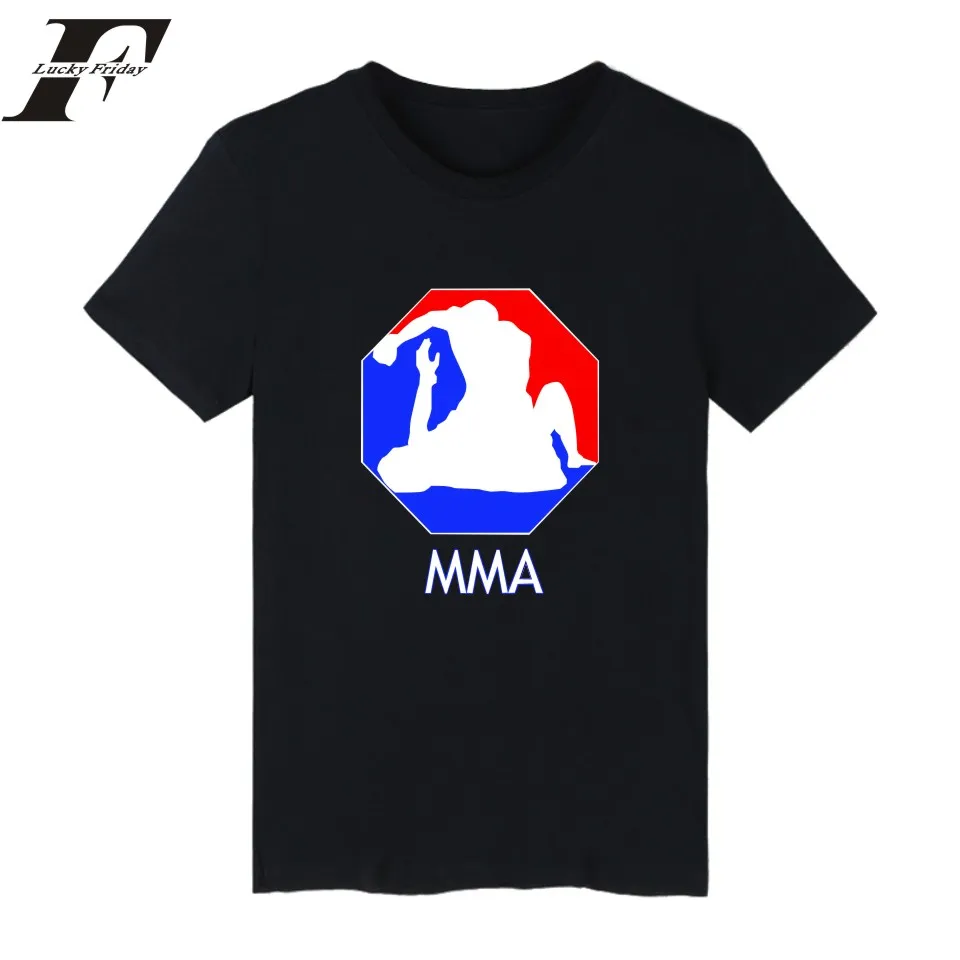 Летняя модная футболка LUCKYFRIDAYF с принтом MMA спортивные мужские и женские футболки