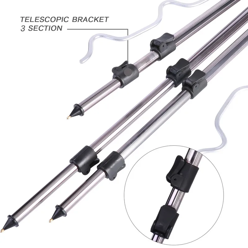 Online Soporte de trípode telescópico sougailong soporte de trípode de pesca de aleación de aluminio soporte de luz de pesca nocturna soporte de caña de pescar