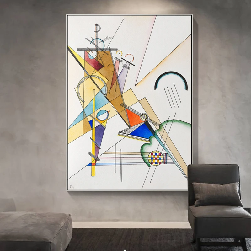 Famous Abstract Oil Painting Kandinsky Geometric Patterns