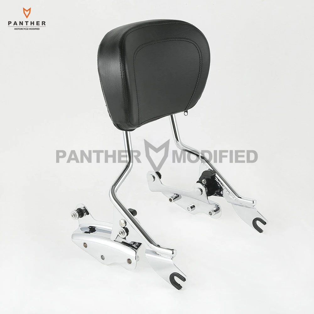 

Chrome Motocycle Backrests Sissybar 4 Point Docking Kit Moto Rear Sissy Bar Case for Harley Touring Street Glide 2009-2013