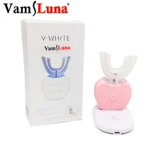 U-образный автоматический 360 градусов ультра звуковой электрический мундштук зубная щетка с синий светильник для отбеливания и стерилизации