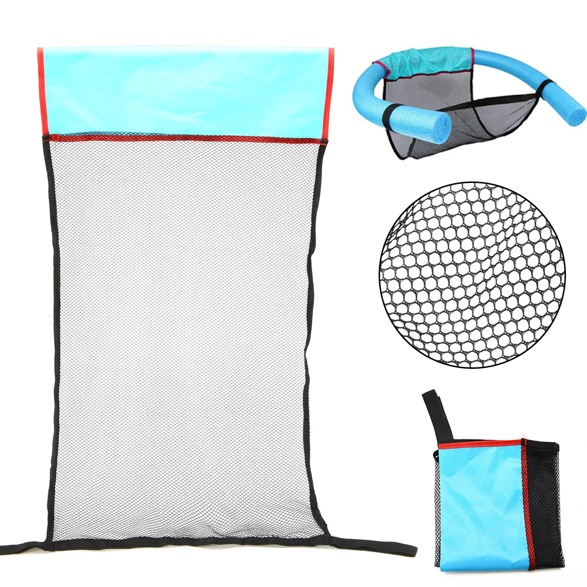 Mayitr 1pcs Funny Swimming Pool Noodle Chair Pool Kids Bed Seat Water Relaxation Water Floating Hammock Mesh Net