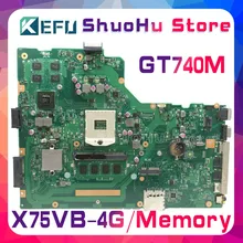 KEFU For ASUS X75VB R704V X75A X75VD X75V X75VC 4GB Memory GT740M HM70 laptop motherboard tested 100% work original mainboard