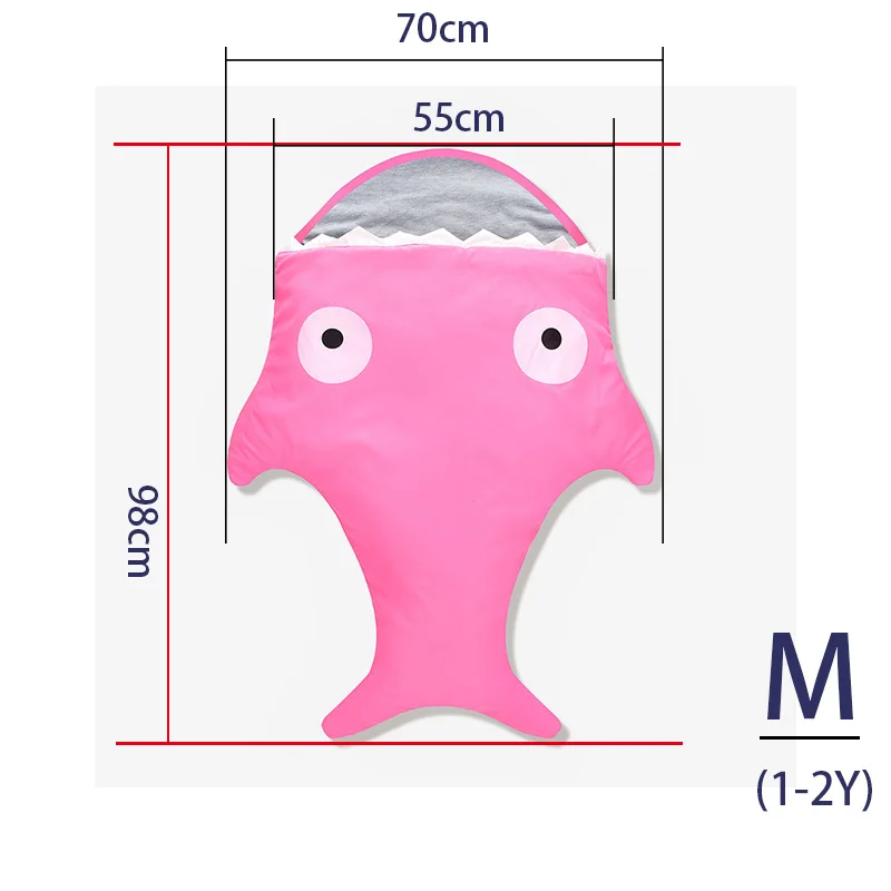 Четырехцветный спальный мешок с акулой для новорожденных, спальный мешок, зимний спальный мешок для коляски, Пеленальное Одеяло, постельное белье, милый детский спальный мешок
