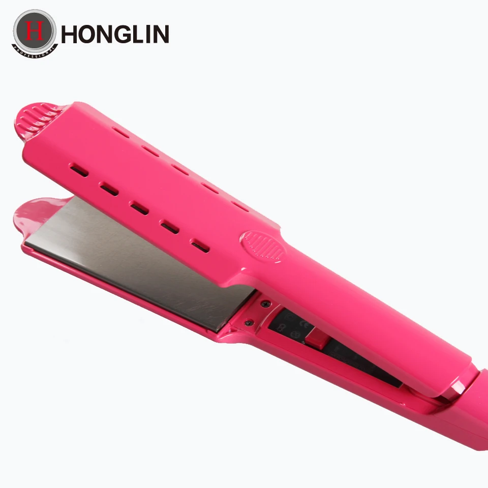 Red Intelligent Titan Hair Straightener Professional Styling Digital