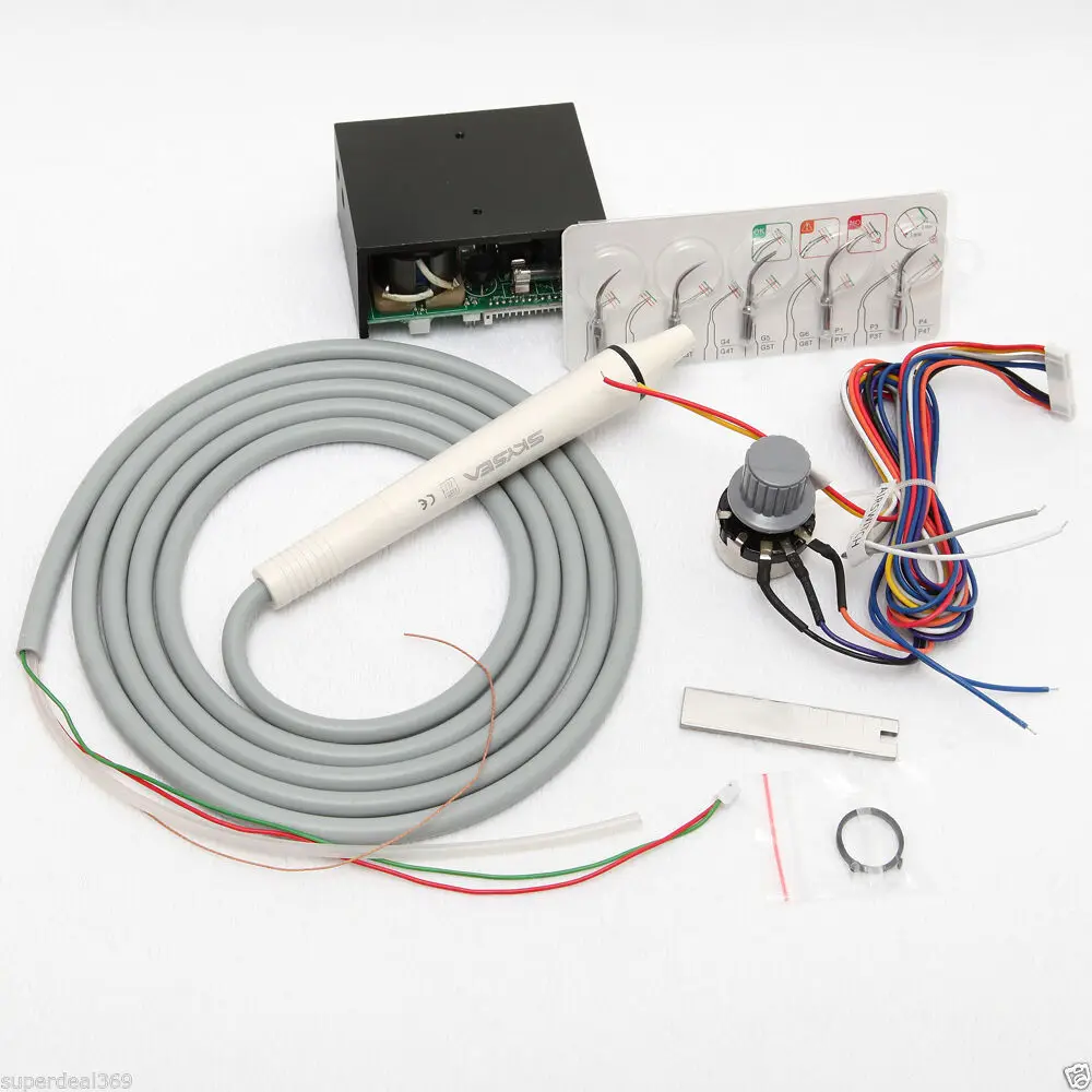 

Supply Dental Equipment Built-in Ultrasonic Piezo Scaler fit EMS Woodpecker & 1 Handpiece 5 Tips