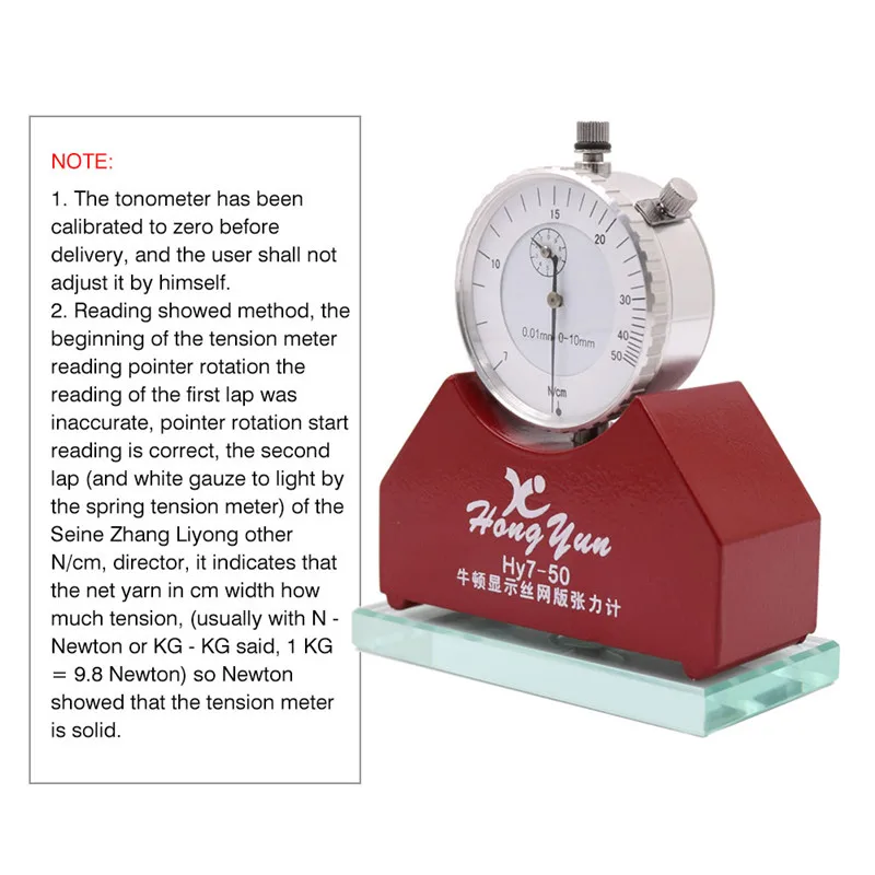 Steel Mesh Tension Meter Gauge High Precision Dial 7-50N Pressure Tester With Shock Absorber Force Mechanical Tensiometer Tool (5)