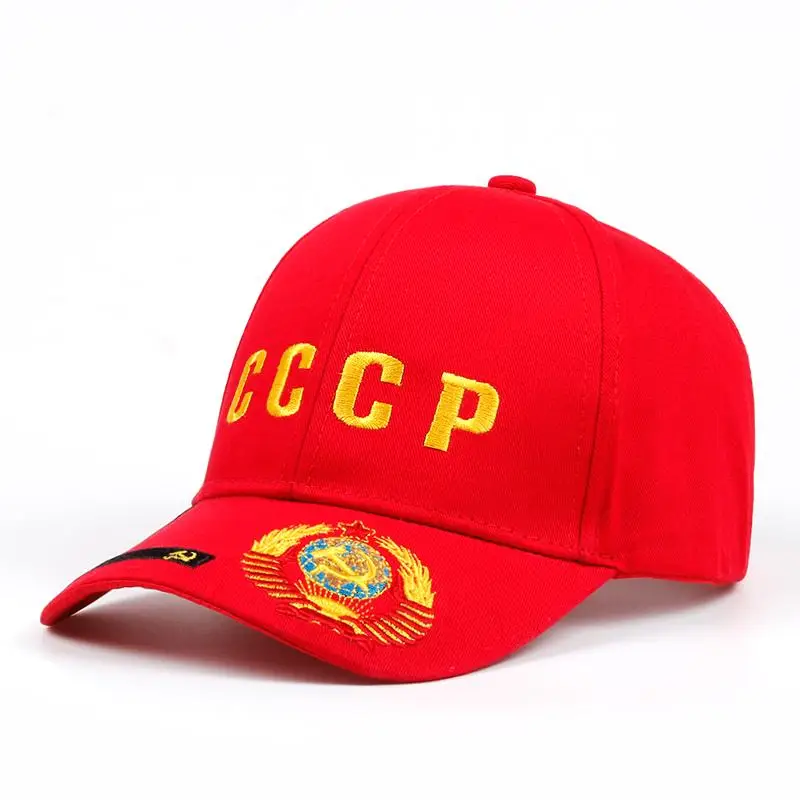 Новинка, CCCP, бейсболка в русском стиле, унисекс, черные, красные Хлопчатобумажные бейсболки с 3D вышивкой, лучшее качество, кепки для гольфа