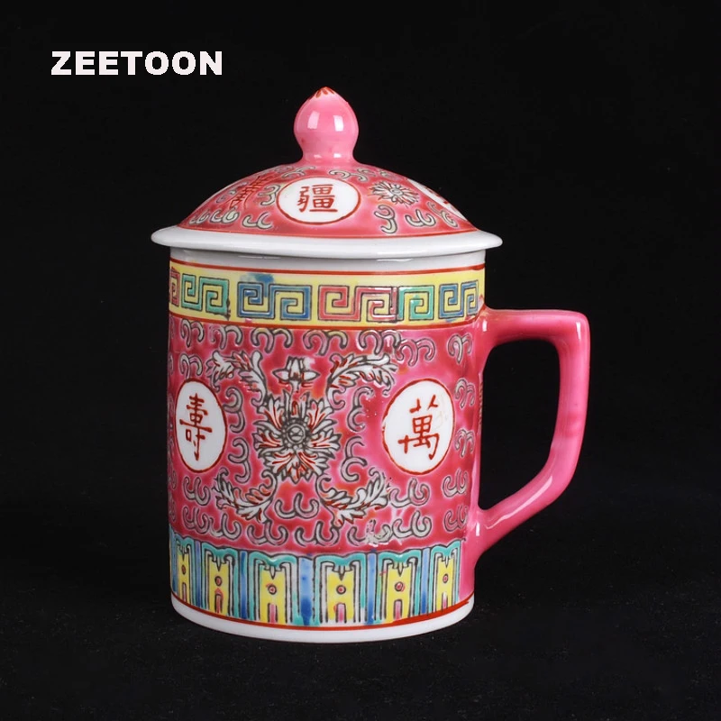 220ml Jingdezhen Ceramics Tea Cup Hand Painted Chinese Style Tea Cups Longevity Tea Cup Wanshou