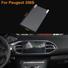 Car Styling 9.7 Inch GPS Navigation Screen Steel Protective Film For Peugeot 308S Control of LCD Screen Car Sticker