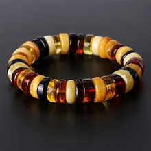 JIUDUO Unique super burst 100% Natural amber beeswax multi-treasure hand string bracelet lady genuine noble grade special BT09 JIUDUO Unique super burst 100% Natural amber beeswax multi-treasure hand string bracelet lady genuine noble grade special BT09