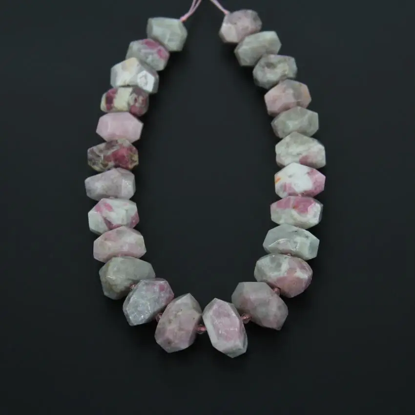 

Strand Beads Faceted Rough Flower Tourmaline Beads,Nugget Beads Pendants Necklace Graduated Natural Stone Craft Making