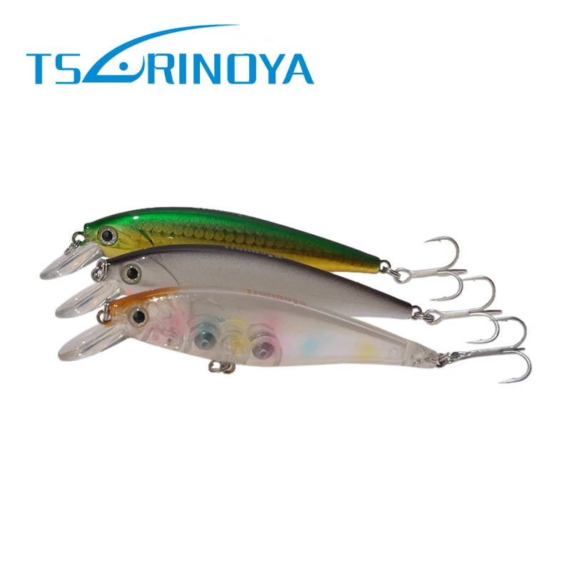 

Tsurinoya Fishing Lure 65mm 5g Hard Lure Minnow with 2 Treble Hooks High Quality Hard Plastic Fishing Tackle