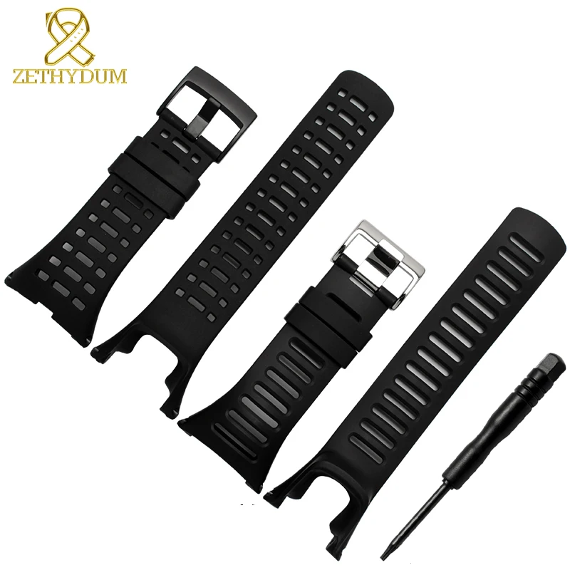 Silicone Rubber bracelet Smart watche band waterproof 32mm black