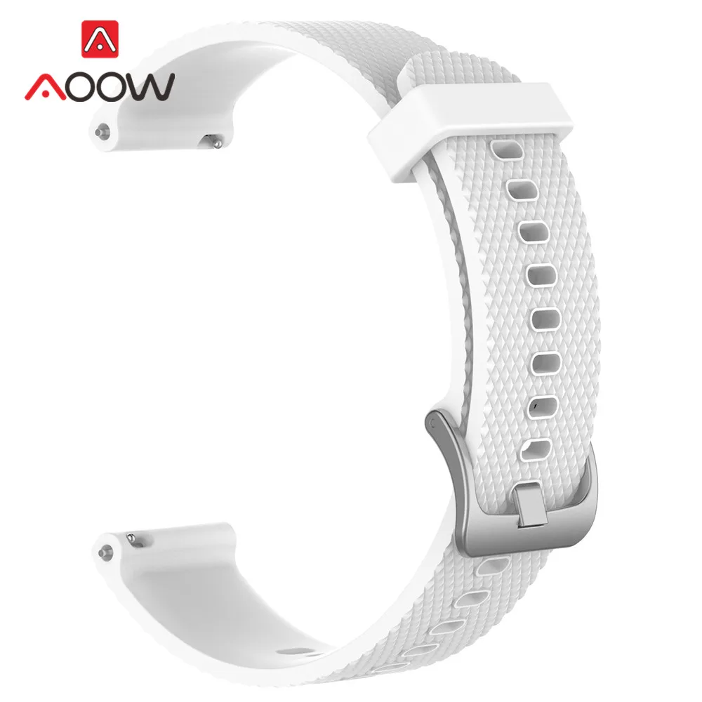 White 20 мм силиконовый ремешок для наручных часов Garmin Forerunner 245 M/vivoactive 3/vivomove HR samsung Galaxy Активный 42 мм браслет ремешок - Цвет ремешка: White