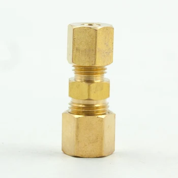 

2pcs Brass Compression Fitting Reducing Union Connector Adapter 1/8 3/16 1/4 5/16 3/8 Tube OD Quick Connect for Water Oil Gas