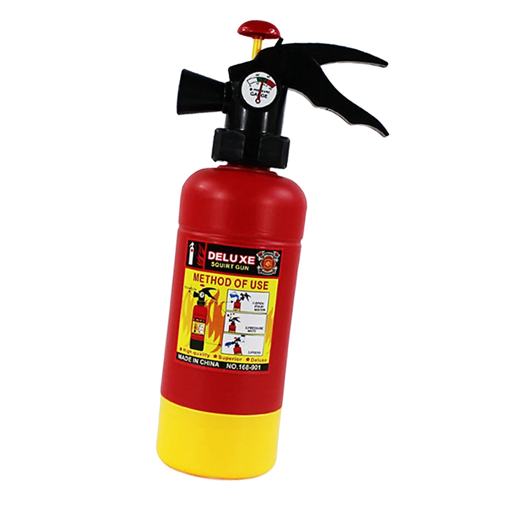 One Piece Practical Plastic Fire Extinguisher Shaped Simulation Squirt Water Guns Toy for Kids Children Summer Funny Toy