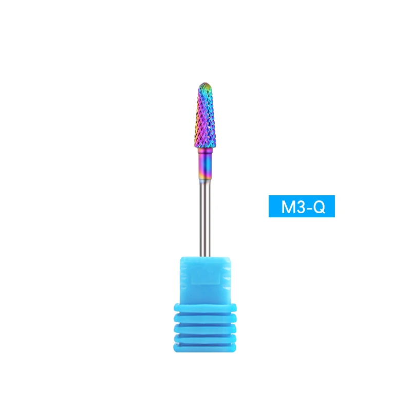 Monika безопасные твердосплавные сверла для ногтей роторные заусенцы щетка для чистки камня пилочка для ногтей сверлильный станок аксессуары для салона Инструменты для педикюра - Цвет: M3-Q