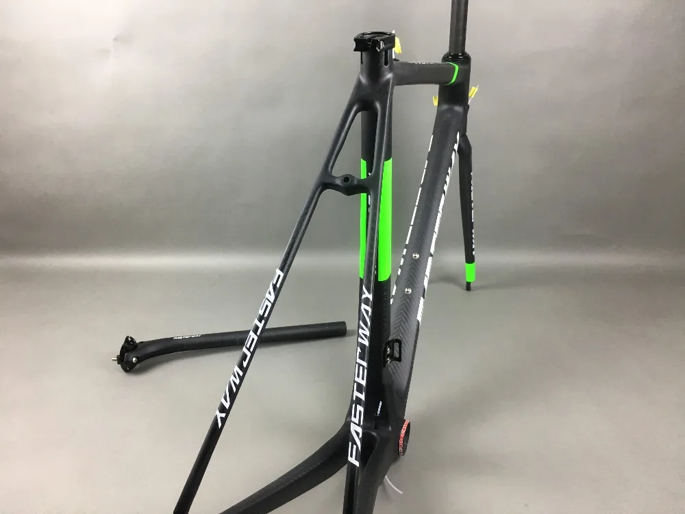 Excellent classic design FASTERWAY PRO full black with no logo carbon road bike frameset:carbon Frame+Seatpost+Fork+Clamp+Headset,free ems 47