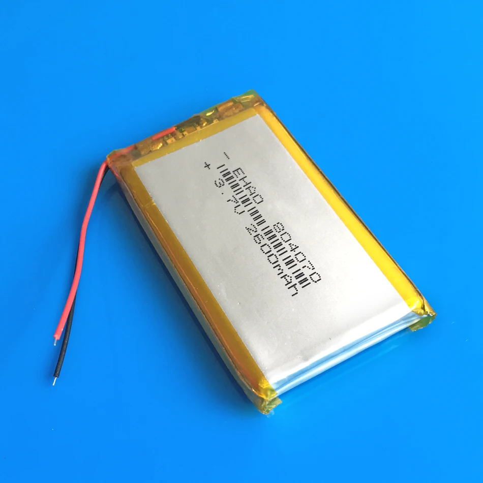 804070 3 7 В 2600 мАч литий полимерные аккумуляторные батарейки для GPS DVD power bank