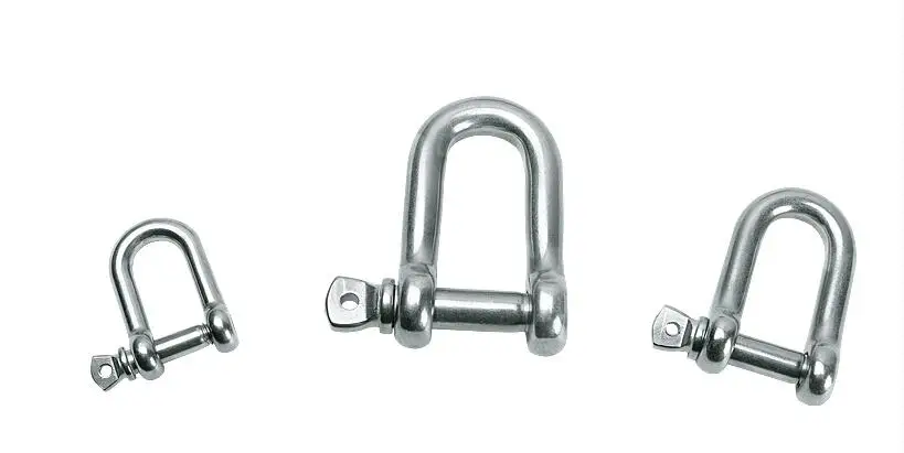 

D Rigging Shackle Hooks boat rigging M4 M5 M6 M8 M10 M12 M14 M16 Straight D Shackle Short Stainless Steel Breaking hardware