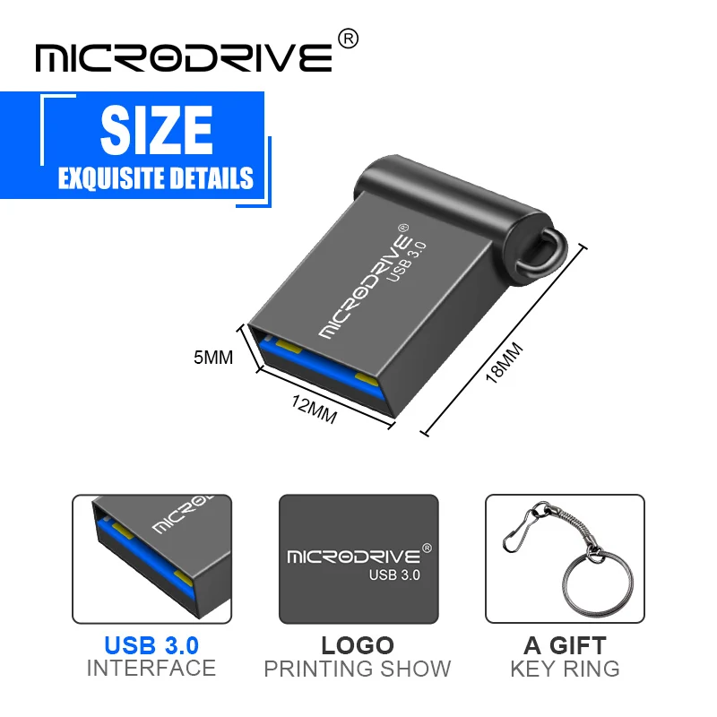 USB 3,0, карта памяти, 16 ГБ, 32 ГБ, 64 ГБ, 128 ГБ, супер мини металлический usb флеш-накопитель, маленький флеш-накопитель, u-диск с цепочкой для ключей