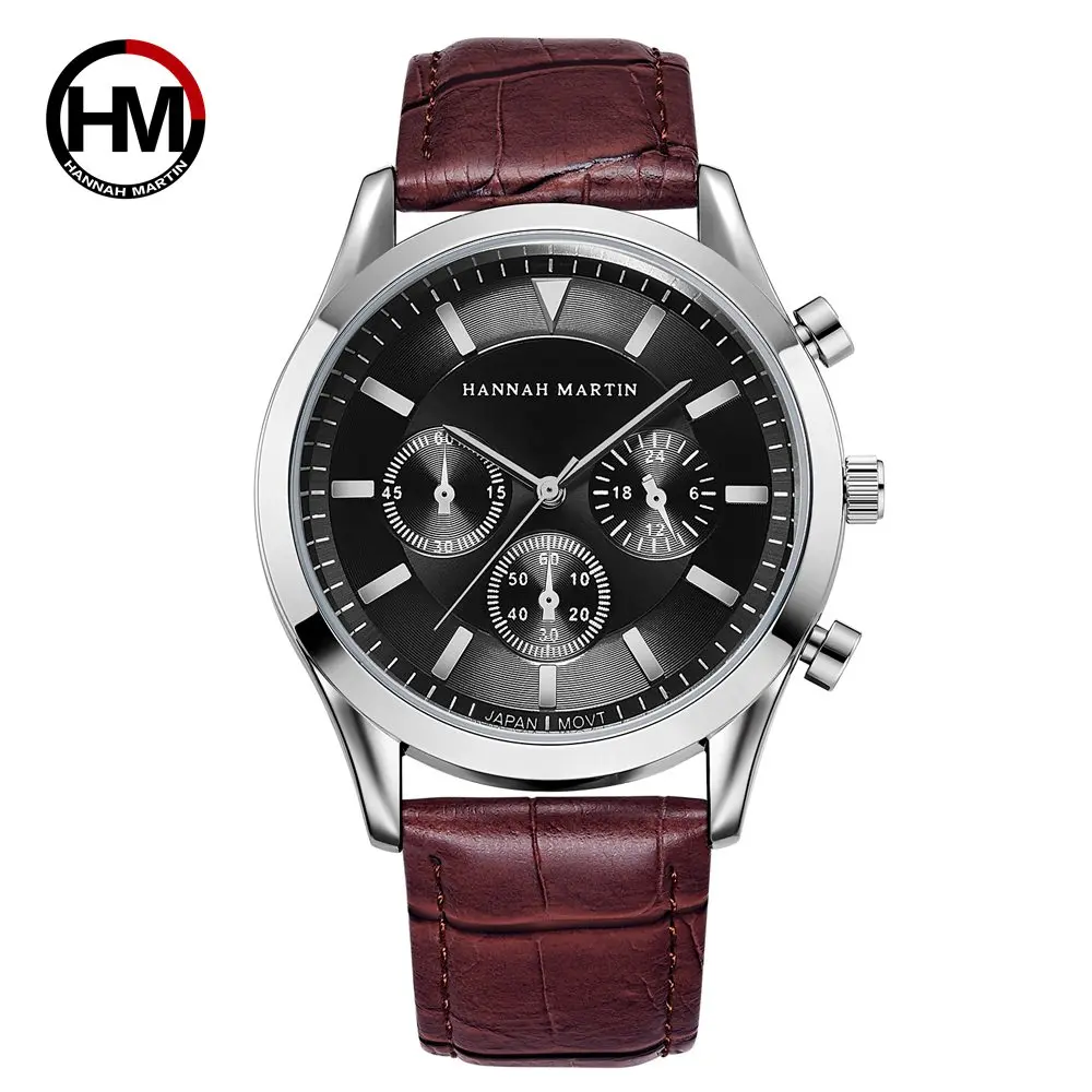 Fashion Luxury Man Watches Japanese Movement Quartz Wrist Watch Men's