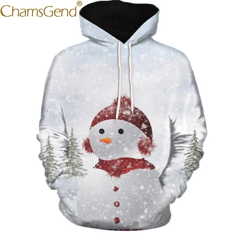 

Newly Design Christmas Snowman 3D Print Men Tops Autumn Winter Long Sleeve Pullover Coat Men Pocket Hoodies Sweatshirt 81121