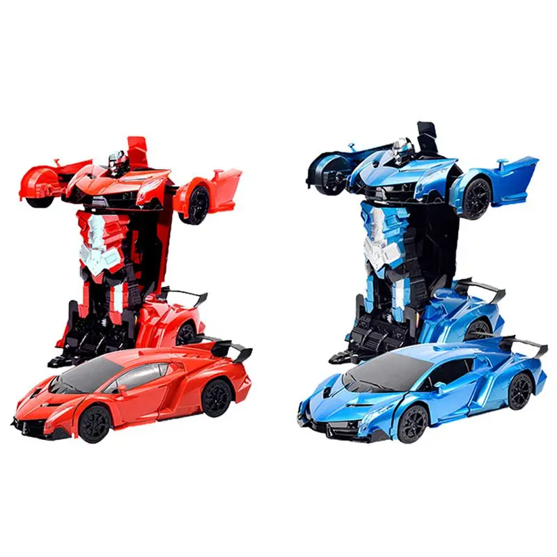 

2 In 1 Kids RC Gesture Action Robots Models Car Remote Control Deformation Vehicle Toy Children RC Cars Robots Models Kits