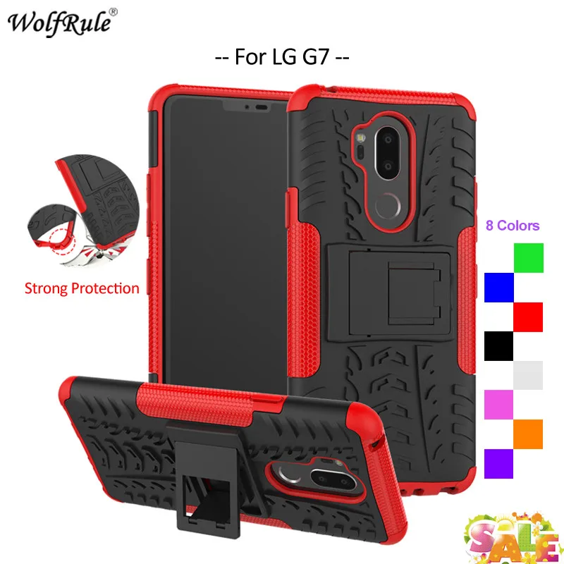 Чехол для LG G7 чехол WolfRule TPU и PC Броня держатель Бампер корпус защитный телефона ThinQ