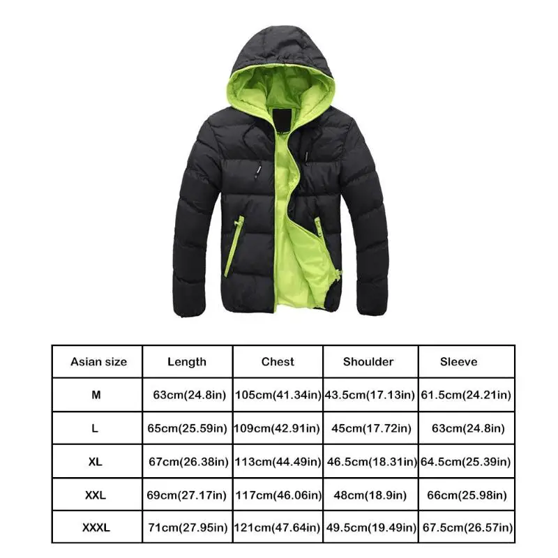 2019 Winter Cotton Warm Outwear Parka Winter Jacket Men Hooded Collar Coat Mens Warm Down Casual Coats with Zipper Pocket 15