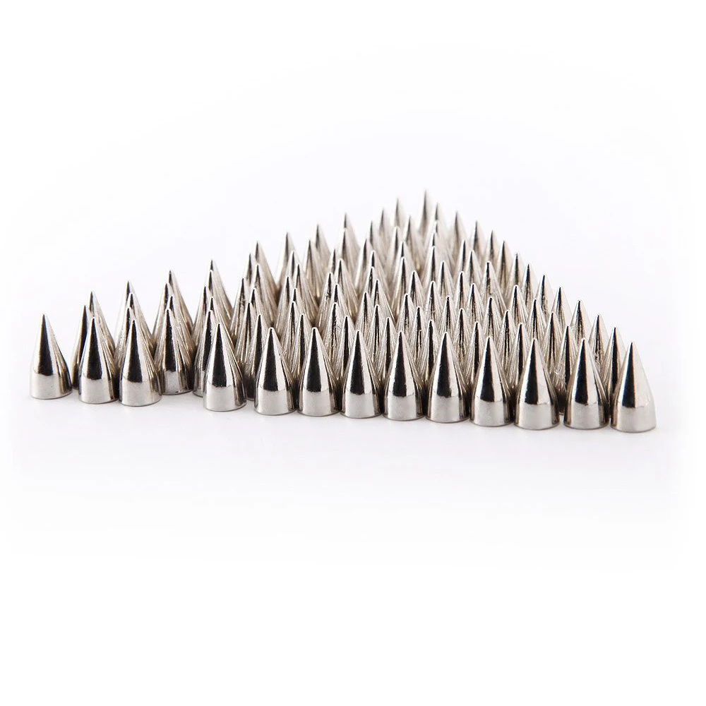 

2016 New 100 PCS DIY nails / rivets ball PUNK clothing customization Silver 7x15mm