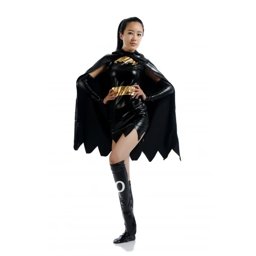 Batman DC Comics Super heroine Batgirl Metallic Superhero Costume Halloween Costumes