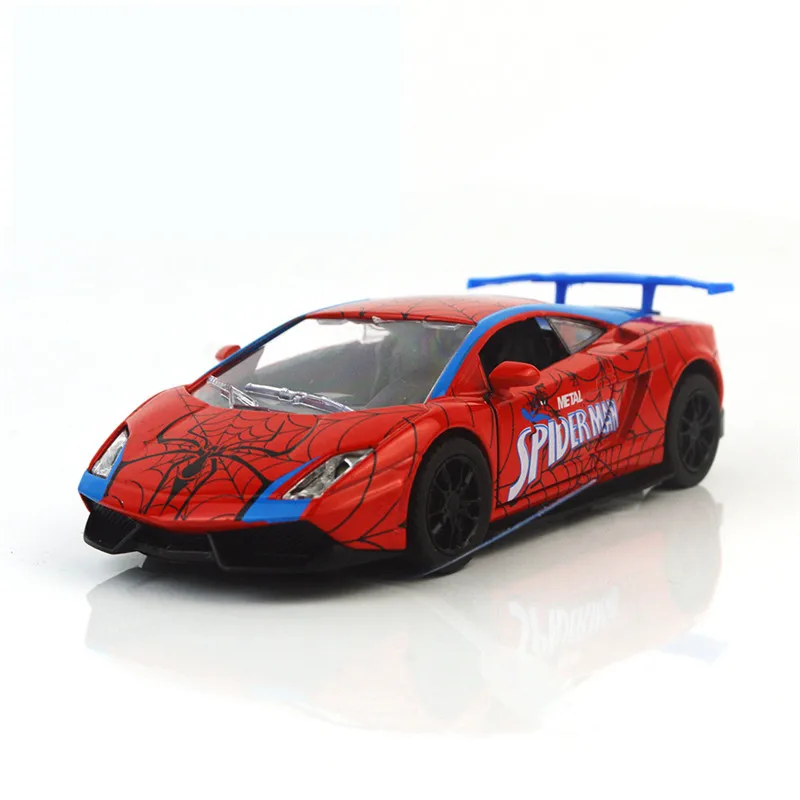 

Hot 1:36 scale wheels deicast car dc super heroes batman lambor Gallardo metal model pull back toys Batmobile with light sound