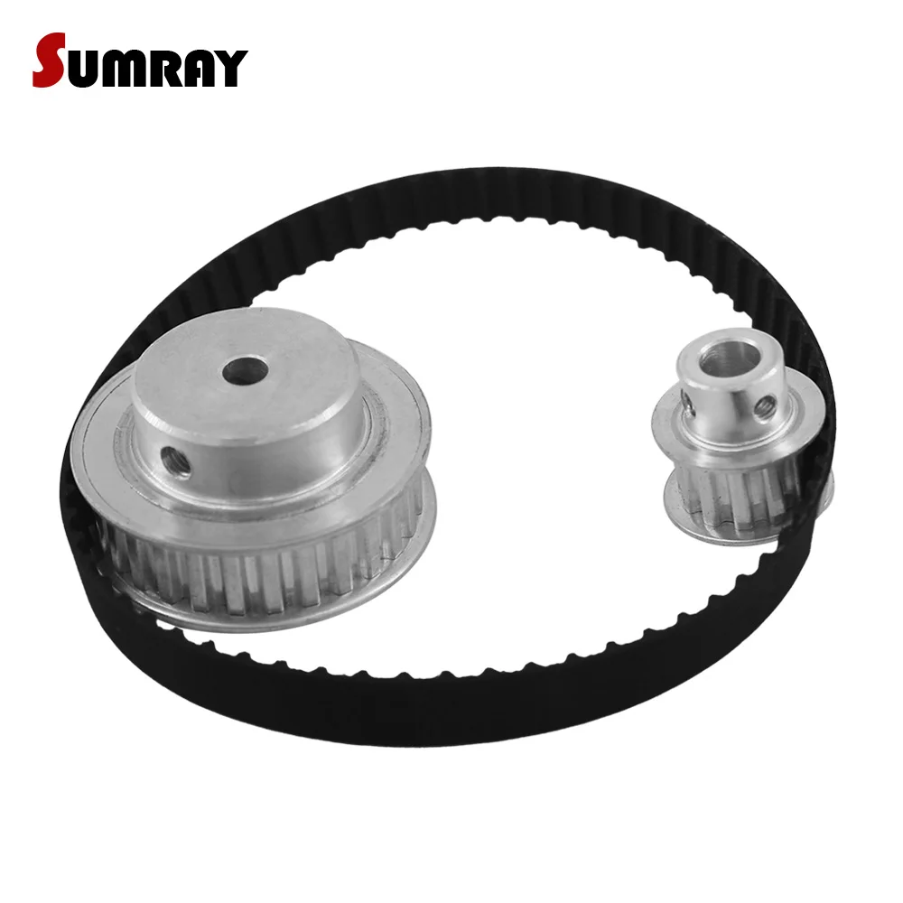 ลด13 Timing Belt Pulley ชุด XL 10T 30T 100มม.ระยะทางฟันเข็มขัดชุด120XL