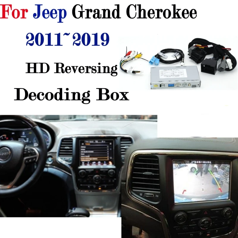 Front Reversing Camera For Jeep Grand Cherokee 2011~ Adapter Connect Original Screen Display Parking Rear Camera MMI Decoder