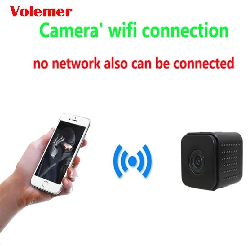 

Volemer Wifi IP Mini Camera Wireless Invisible Night Version 1080P for Video Recording Support Remote Control Portable Recorder