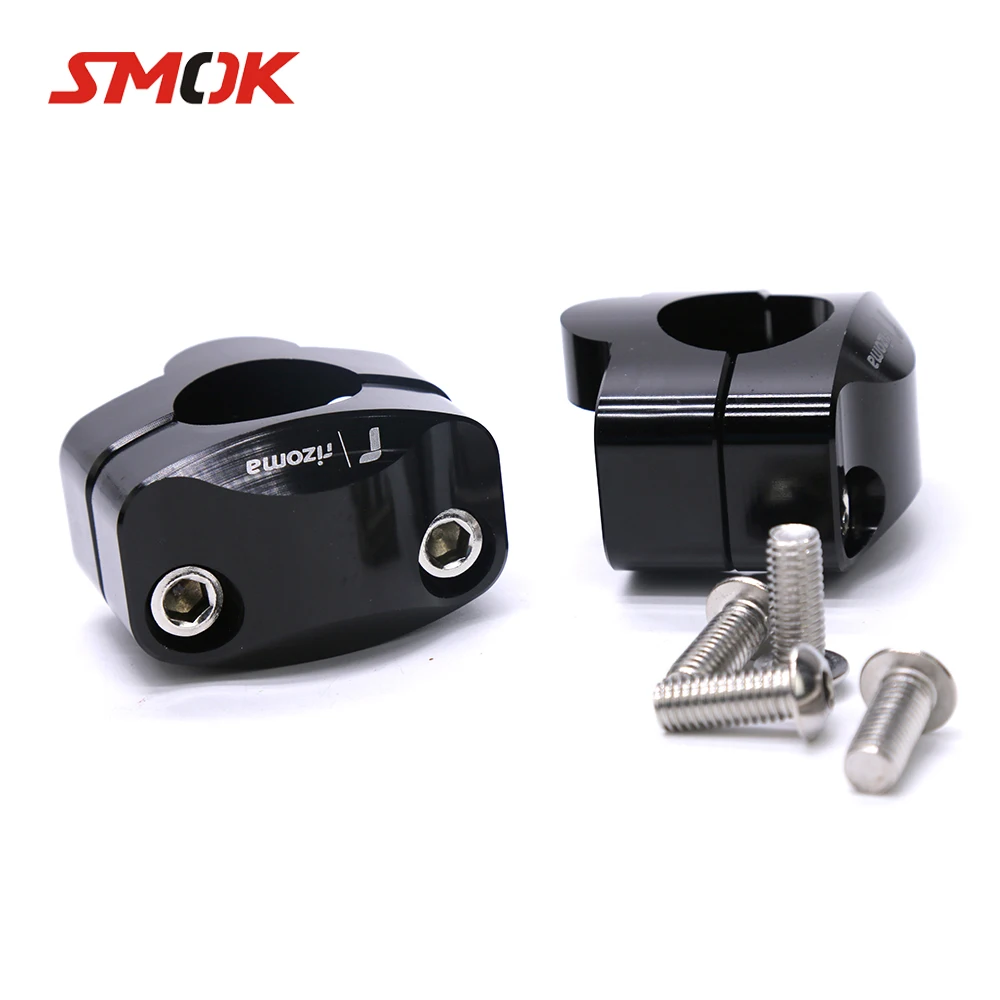 

2pcs 1-1/8''28mm Motorcycle Handle Bar Clamp Handlebar Risers Adaptor Exchange Height for Rizoma Kawasaki Suzuki Ducat ATV Dirt