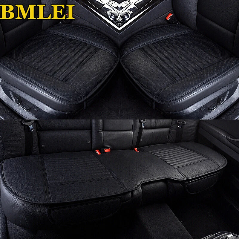 

NEW Leather Car Seat Covers Pad Mat Universal Four Season Automobiles Cushion Protect Set Auto Interior Accessories Car-styling