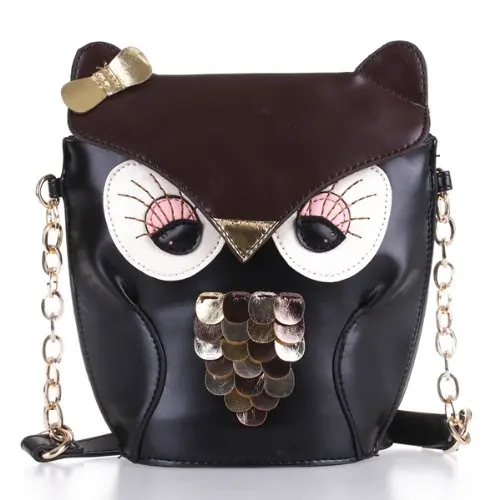 

TFTP Ladies Fashion Adjustable Owl Pattern Chain Shoulder Bag